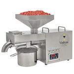 Vishvas Oil Maker Machine Mini Commercial Oil Press Machine 1200Watts With Double Cooling Fan and Simplified Temprature Controller VI-440 1200Watts, Stainless Steel