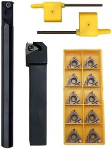 LAHDYFHOE 1/2" SNL0013M16 Internal Threading Boring Bar 5/8" SER1616H16 Lathe Threading Holder with 10pcs 16ER AG60 Carbide Inserts External Carbide Threading Inserts