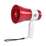 MX Portable PA Megaphone - Foldable 30 watts Handheld Megaphone Announcement with Recorder, USB and Memory Card Input. Talk Record Play Siren Music (AM 30 HD USB)