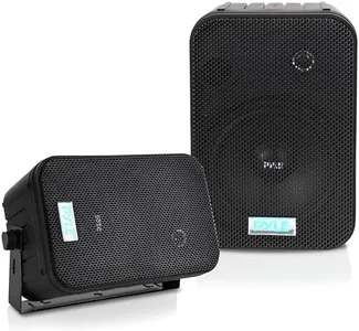 Pyle 2 Way Speaker System Pair - 500W Peak Power 6.5 Inch Passive Weatherproof Wall / Ceiling Mounted - Heavy Duty Universal Mount - Use for Pool, Patio, Indoor, Outdoor (Black)