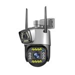 PKST 6MP HD | Dual Lens/Screen | Indoor Outdoor Usage | Humanoid Detection | Auto Tracking | Color Vision | Alarms | Bullet+PTZ Control | Live View (Dual ptz Camera)