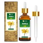 Salvia Arnica (Arnica Montana) Therapeutic Essential Oil Amber Bottle By Salvia 100% Pure & Natural Undiluted Uncut Cold Pressed Premium Aromatherapy Oil - 100 ML with Dropper