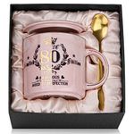 80th Birthday Gifts for Women, 14oz Gold Pattern Coffee Mug, Fabulous 80 Limited Edition, Microwave Dishwasher Safe, Unique Gift for Mum, Best Friend, Wife, Sister, Coworker, Beautifully Gift Boxed