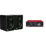 Mackie CR3-X 3-Inch Studio Monitors + Focusrite Scarlett Solo (3rd Gen) USB Audio Interface