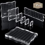 Mudder 7 Pieces Acrylic Stamp Block