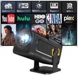 Smart Mini Projector XGODY Gimbal5 Android 11 Full HD Projector Native 1080P 4K Support 5G WiFi 6 Bluetooth 5.0 Home Movie Projector Electric Focu Auto Keystone 180 Rotating For PC/Lap/PS5 Dull Black