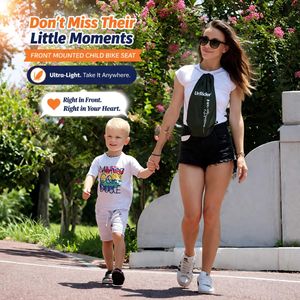 UrRider Front Mounted Child Bike Seat – Tool-Free, Foldable, Ultra-Light for Toddlers 2–6 Years