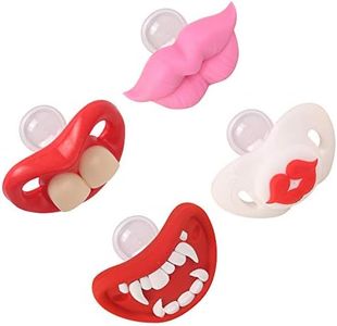 Funny Baby Pacifiers,Lips Pacifiers for Babies 0-36 Months,Baby Teeth and Vampire Pacifier Funny Pacifiers for Boys and Girls BPA Free