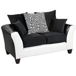 Flash Furniture Riverstone Implosion Black Velvet Loveseat