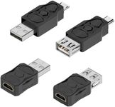 GELRHONR 4PCS USB to Micro USB Adapter, USB 2.0 Male to Micro USB Female Converter Support 5V/2A charging 480Mbps Data Transfer for USB Micro-B Devices,Flash Drive, Mouse (USB to Micro USB)