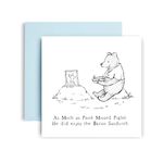 Huxters Birthday Cards for Men – Funny Pooh and Piglet Bacon Sandwich Birthday Card for Dad Brother, Son, Her, Uncle Male Friend – Gifts for Women- Beautiful illustrative artwork (Sitting Down)