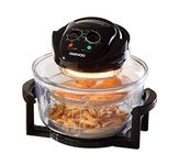 Daewoo Manual Air Fryer, Healthy Halogen For Baking, Roasting And Grilling, Cook Flavourful Food Without The Oil, 60 Minute Timer, All Round Viewing And Accessories Included, Family Sized, 17 Litres