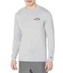 Billabong Men's Standard Long Sleeve Loose Fit Rashguard, Grey Violet (Arch Wave), Small