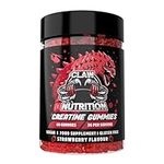 Creatine Monohydrate Gummies 3000mg for Men & Women - 60 Chewable Creatine Gummies (1 Months Supply) - Natural Strawberry Flavoured Creatine, Pre Workout Gym Supplement, Suitable for Vegans