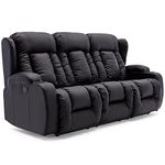 More4Homes CAESAR ELECTRIC HIGH BACK LUXURY BOND GRADE LEATHER RECLINER 3 + 2 + 1 SOFA ARMCHAIR SET SUITE