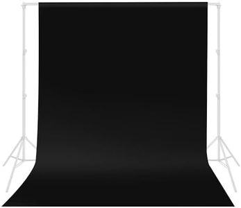 Black Backdrop Curtain, HEMMOTOP 5x6.5 ft Black Photo Backdrop for Photoshoot, Party, Video Recording, Black Drop Cloths Polyester Fabric, Black Background for Photography, Birthday (Backdrop only)