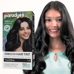 Paradyes Natural Black Timeless Hair Tint, Permanent Crème Hair Colour for Natural-Looking Results, Complete Grey Coverage, Long-Lasting Formula Free from PPD, Ammonia, & Resorcinol, 1.0 Natural Black