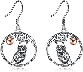 Orecchini Gufo per Donna Orecchini con Gufo Orecchini in Argento Sterling 925 Gioielli Regalo per Mamma e Amica (orecchini di gufo)