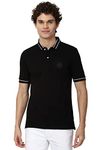 Peter England Men's Regular Polo Shirt (PCKPSRGPY10534_Black M)