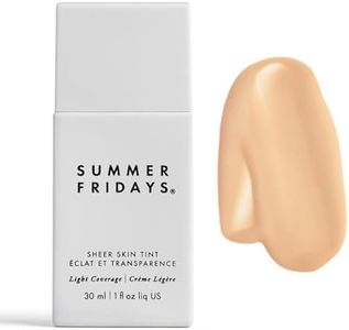 Summer Fridays Sheer Skin Tint - Tinted Moisturizer with Hyaluronic Acid - Helps Diminish Uneven Skin Tone - Sheer to Light Coverage - Shade 1 - Fair with Neutral Peach Undertones (1 Fl Oz)
