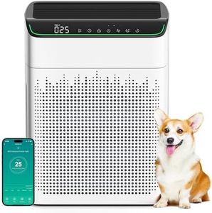 MERONTE Air Purifiers for Home Large Room Up to 1690 ft² with PM 2.5 Air Quality Monitor, Wi-Fi and Alexa compatible, Auto Mode Double-sided Air Inlet for Smoke and Odor, 1 Packung + 4 Modes