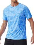 PINSPARK UV Shirt Men Rashguard Sport T-Shirts UPF 50+ Short Sleeve Functional Shirt Breathable Running Shirt Lightweight Swimming Shirt Fitness T-Shirt Swim Surfing Tees