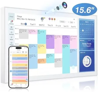 Fiteye 15.6" Smart Digital Calendar with Camera & HD Smart Touch Screen, Electronic Digital Wall Planner with Split-Screen | Sync Calendars, Chore Chart, Meal Plan & Video Calls | Includes Wall Mount