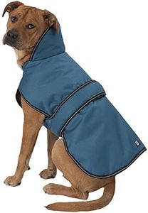 PetRageous 7303TLG Juneau Waterproof Winter Dog Coat with Full Dog Chest Coverage Dog Leash Opening 19-Inch Long Heavyweight Jacket for Large Dogs, Teal