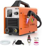 HITBOX Upgrade Plasma Cutter 45Amp, Non-HF Non-Touch Pilot Arc Air Plasma Cutting Machine with LED Digital Display, IGBT Inverter 240V, Grid Cutting for Metal, Max Cut 15mm (HBC45II)