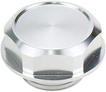 Modengzhe Oil Filler Cap Replacement Compatible with Toyxota Vehicles if Applicable, Silver Tone Aluminum Alloy Gas Engine Fuel Tank Cover for Car Modification