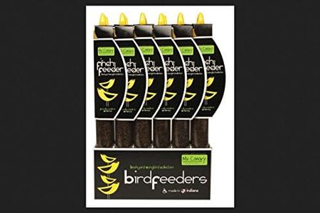 Mr. Canary Original 8oz Nyjer Finch Tube Feeder-12ct Case, Seed-Filled, Recyclable Bird Feeder, Made in America by Workers with Disabilities, Feeds Finches, Chickadees, Other Small Songbirds