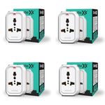 Sturlite Alyx 3 Pin Plug| Universal AC Travel Adapter| ABS Strong Body Socket (Pack of 4)