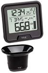 TFA 47.3005.01 Wireless Drop Rain Gauge with Rain Gauge Black with Batteries