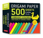 Origami Paper 500 Sheets Vibrant Colours 6 Inc (15 Cm): Tuttle Origami Paper: Double-Sided Origami Sheets Printed with 12 Different Designs (Instructions for 6 Projects Included)