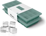 Glacio Small Ice Cube Silicone Trays with Lids - BPA-Free, Flexible Ice Molds for Cocktails and Beverages - Set of 2