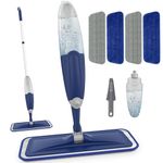 Spray Mops Microfiber Floor Mops for Cleaning, Wet Dry Mop Floor Cleaning Mops with 4 Reusable Washable Mop Pads, Wet Spray Mop Dust Mop Refillable Flat Floor Mop for Hardwood Laminate Tile Floors