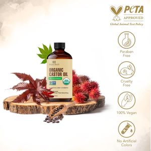 Botanic Hearth Castor Oil, 2oz – Cold Pressed, Organic, Hexane Free, Vegan