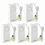 Topvico Water Leak Detector, 120dB Loud Siren, Powered by 9V Battery (not Include), Sensor Alarm for Kitchen Basement Water Heater, 5 Pack