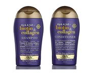 OGX Travel Thick & Full+ Biotin & Collagen Shampoo & Conditioner For Thicker, Fuller, Healthier looking hair 177.4 ml