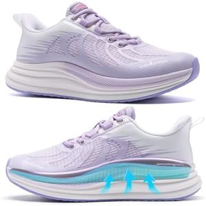 OrthoComfoot Women's Orthopedic Wide Road Running Shoes: Comfort Plantar Fasciitis Diabetic Arch Support Heel Spur Neuropathy Pain Relief Athletic, Biking Leisure Trail Sneakers Light Purple Size 6.5