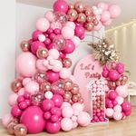 Pink Balloon Arch Kit,140Pcs Hot Pi