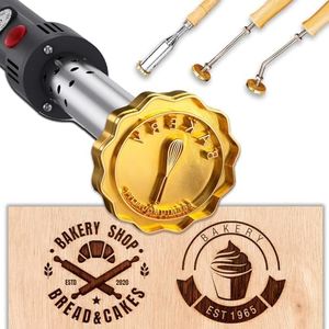 Custom Branding Iron for Wood Personalized Electric Logo Metal Branding Iron Durable Leather Iron Stamp Wedding Gift Handcrafted by Design for Meat Wood Paper Plastic-4"