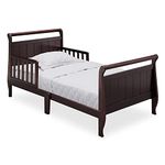 Delta Children Wood Sleigh Toddler Bed, Dark Chocolate