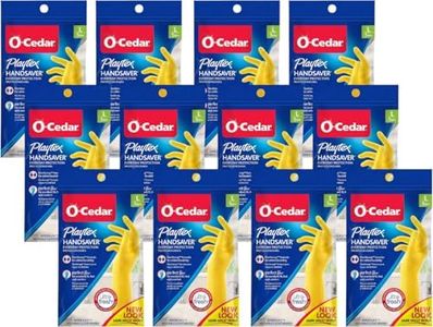 Playtex HandSaver Reuseable Rubber Cleaning Gloves (Medium, 12 Pairs), Everyday Protection Reusable Household Gloves