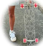 GHOST BOARDS Clear Longboard- Maui 33" Skinny Cruiser with LED Glow Wheels & Non-Slip Deck for Smooth Rides- Sleek Ghost Longboard Offers Control & Balance- Cruise Freely on Pro Skateboards for Adults
