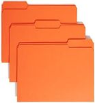 Smead Colored File Folder, 1/3-Cut Tab, Letter Size, Orange, 100 per Box (12543)