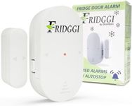 FRIDGGI - Freezer Door Alarm with 60 Second Delay, 2, 3, and 4 Minute Reminders, Refrigerator and Fridge Door Alarm or Chime, Low/Loud 80 to 110 dB (White)