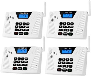 Intercoms Wireless for Home [Upgraded 2024] Hand Free 5300 Feet Range Intercom Real Time, Two Way Communication Home Intercom System with Group Call Full Duplex Intercom for Office Hotel House(4 Pack)