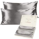 YANIBEST Satin Pillowcase, Silk Pillow Cases for Hair and Skin with Zipper, Queen Pillow Cases Set of 2 for 20"x30", Exquisite Packaging for Women Men