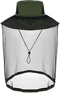 Mosquito Head Net Hat, Safari Hat Sun Hat Fishing Hats with Hidden Net (Army Green)